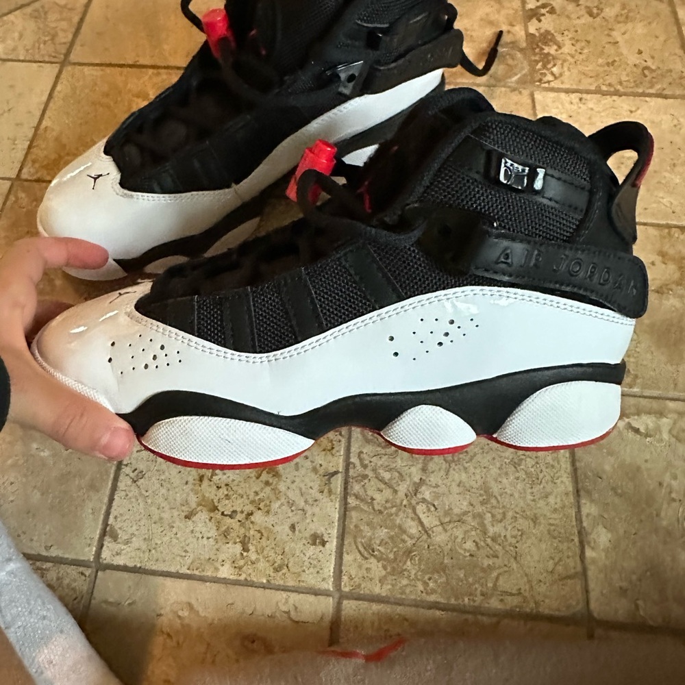 Jordan Kids Sneakers Black White Red